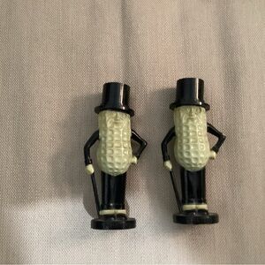 Vintage Planters Mr. Peanut salt and pepper shakers.  Iconic collectibles